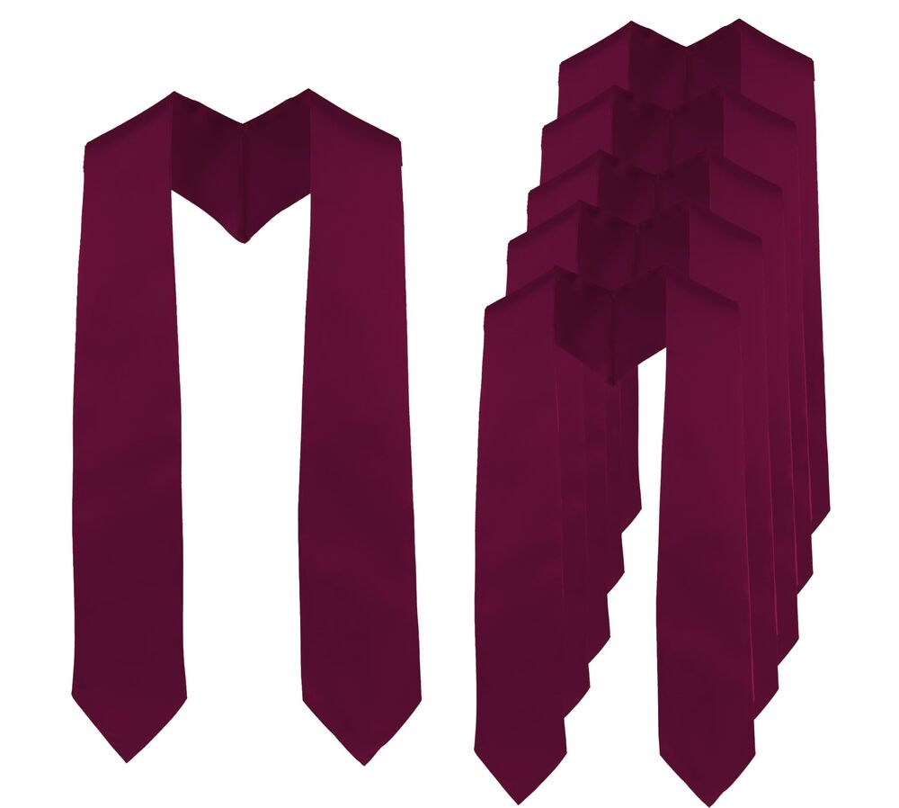 2022 6 Pieces Unisex Graduation Stole Blank Graduation Sash Plain Grad
